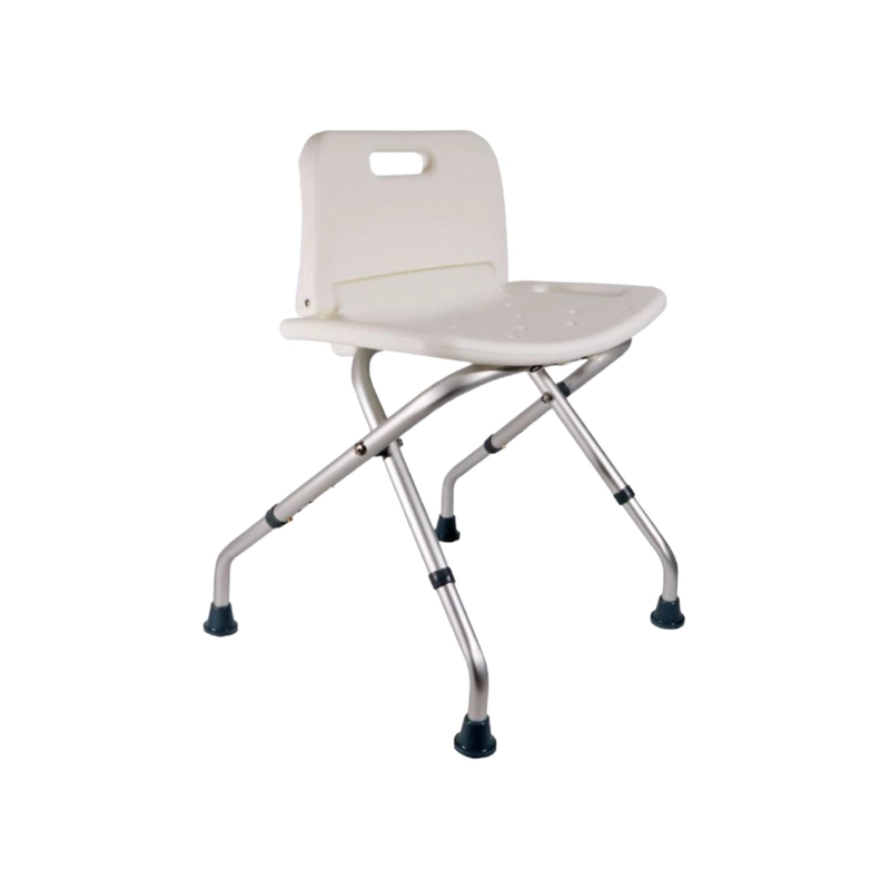 SILLA DE DUCHA BAÑO PLEGABLE CON RESPALDO - 1