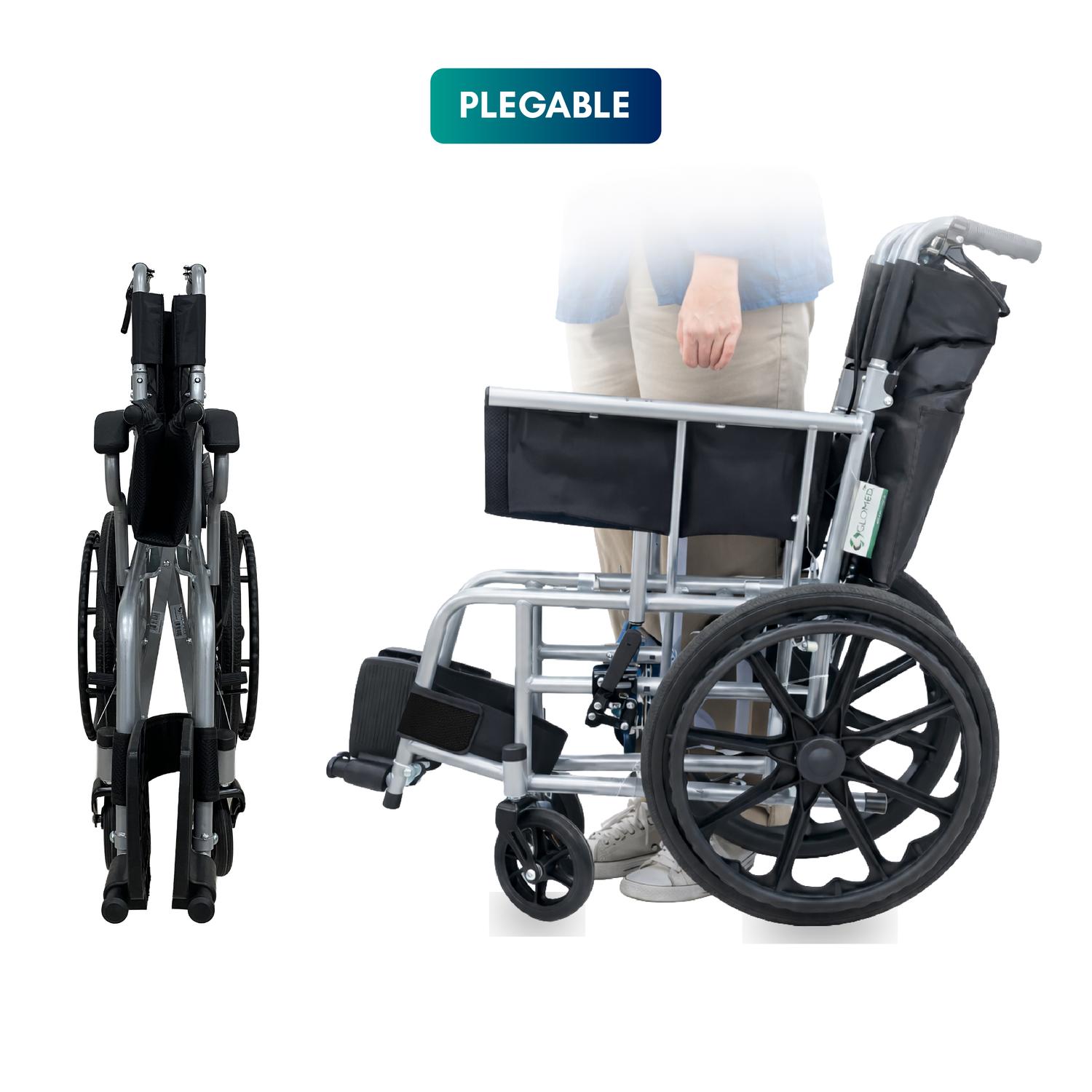 SILLA DE RUEDAS PLEGABLE LIGERA DE ACERO - 6