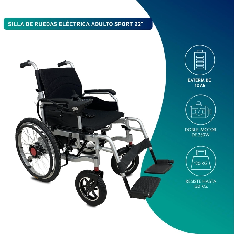 SILLA DE RUEDAS ELE CTRICA ADULTO SPORT 22' - 4