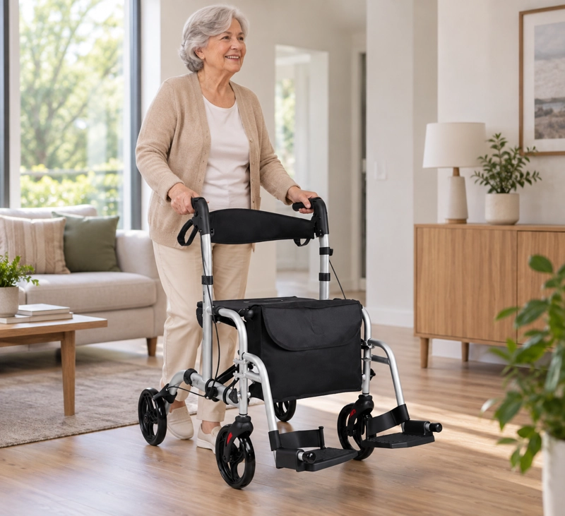 ANDADOR BURRO ORTOPE DICO ROLLLER ASIENTO Y REPOSAPIE S - 4