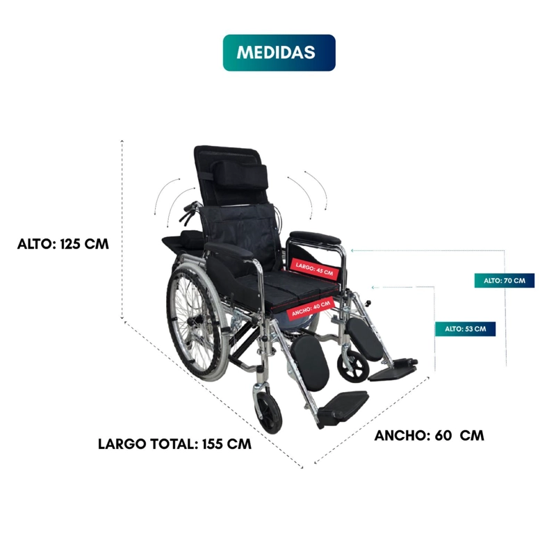 SILLA DE RUEDAS NEUROLOGICA ASIENTO WC PREMIUM - 2