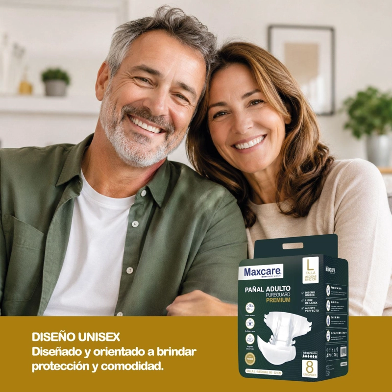 PAÑAL ADULTO MAXCARE PUREGUARD PREMIUM TALLA L - 8 UNIDADES - 5