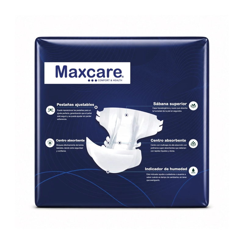 PAÑAL ADULTO MAXACARE PUREGUARD PLUS TALLA M - 8 UNIDADES - 3