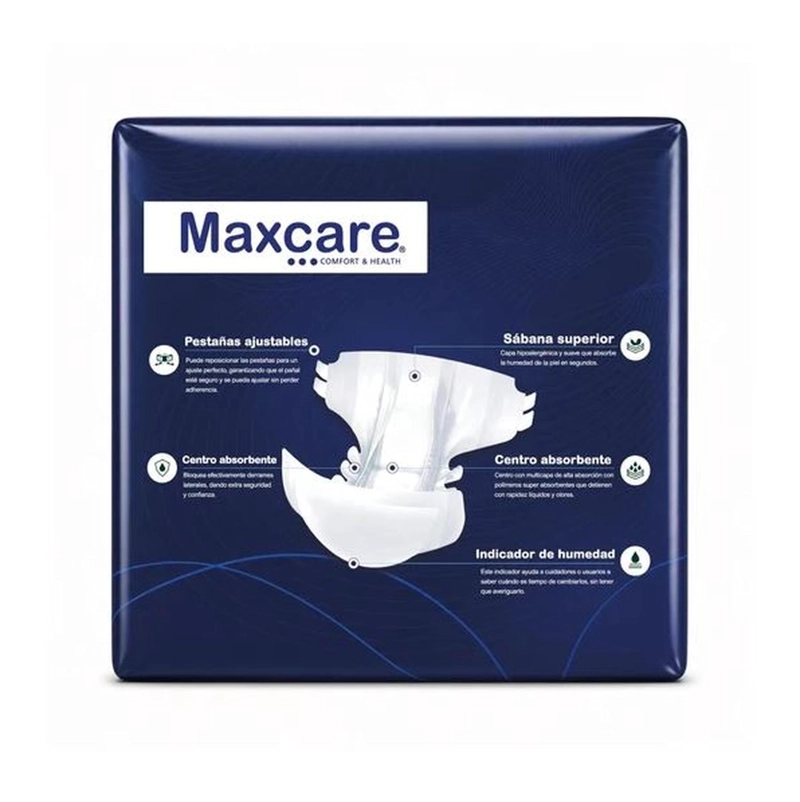 PACK 6 PAÑAL ADULTO MAXCARE PLUS TALLA L - 48 UNIDADES - 3