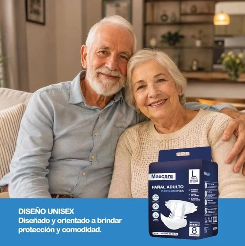 PACK 6 PAÑAL ADULTO MAXCARE PLUS TALLA L - 48 UNIDADES - 5