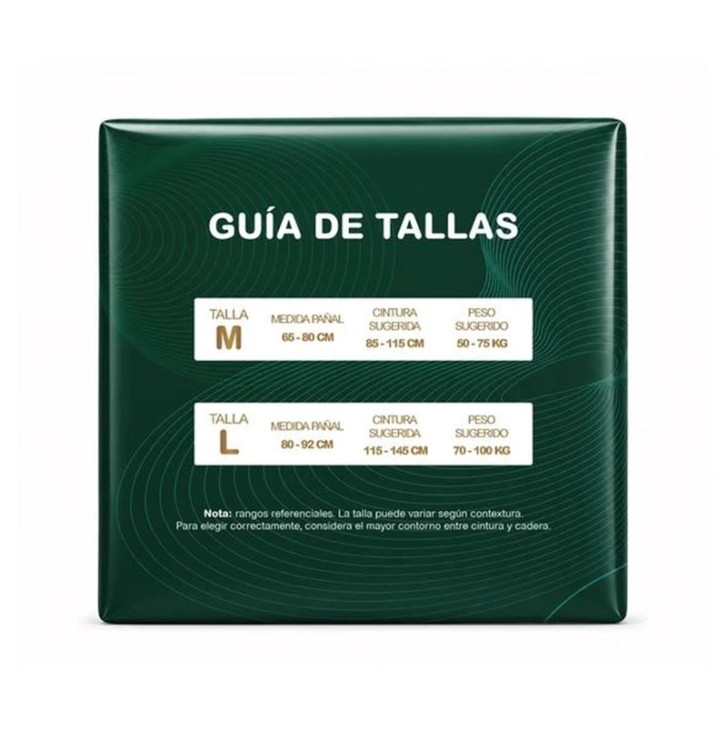 PACK 12 PAÑAL ADULTO MAXCARE PREMIUM TALLA L - 96 UNIDADES - 3