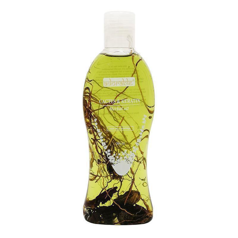ACEITE CAPILAR ADORABLE - CACTUS & KERATIN 200 ML CONTROL CAÍDA - 1