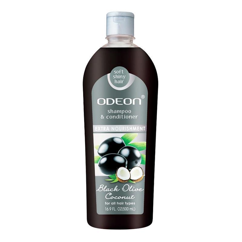 SHAMPOO Y ACONDICIONADOR ODEON - OLIVA NEGRO-COCO 500 ML - 2