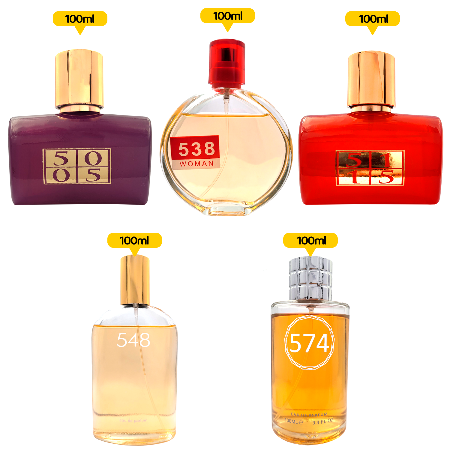 PERFUME EUROLUXE PACK 5X4 II MUJER EDP 100 ML - 3