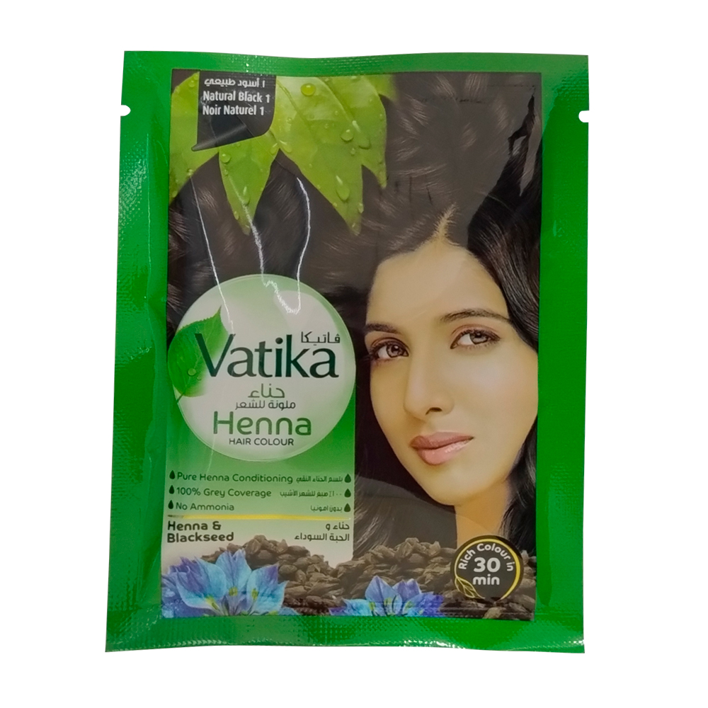 TINTURA CABELLO VATIKA NATURALS 40 G HENNA NATURAL BLACK 20 SACHETS - 3