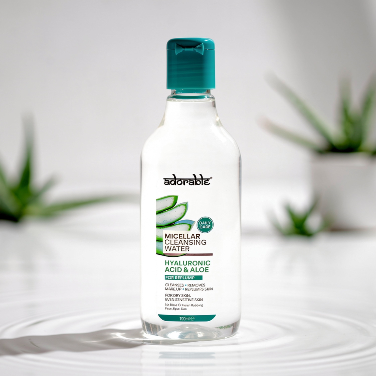 ADORABLE AGUA MICELAR ACIDO HIALURONICO & ALOE 100 ML - 2