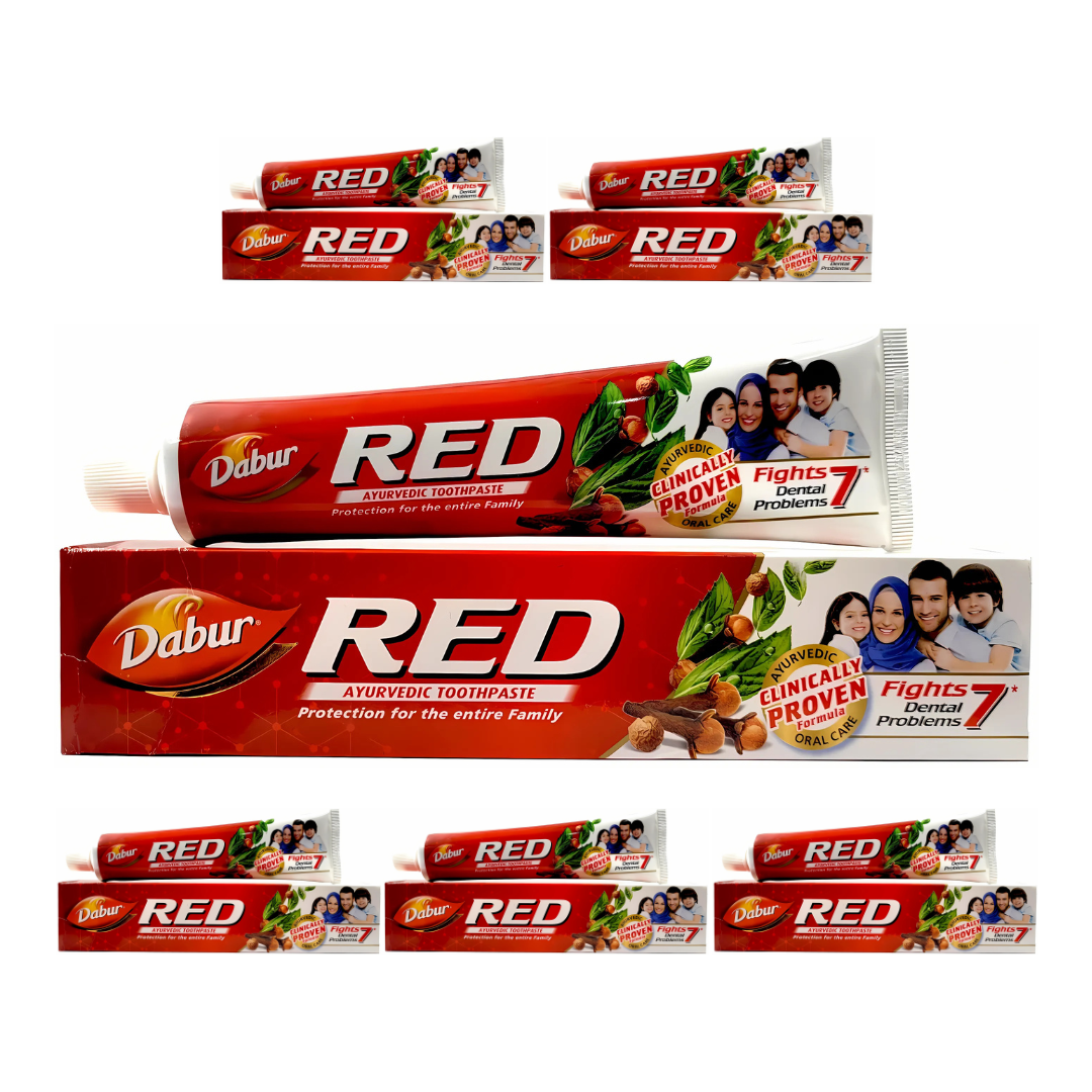 PACK 6 UDS PASTA DENTAL DABUR RED 200GR - 1