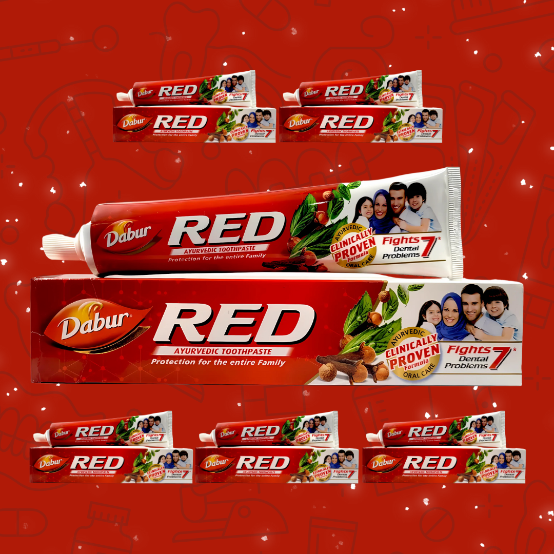 PACK 6 UDS PASTA DENTAL DABUR RED 200GR - 3