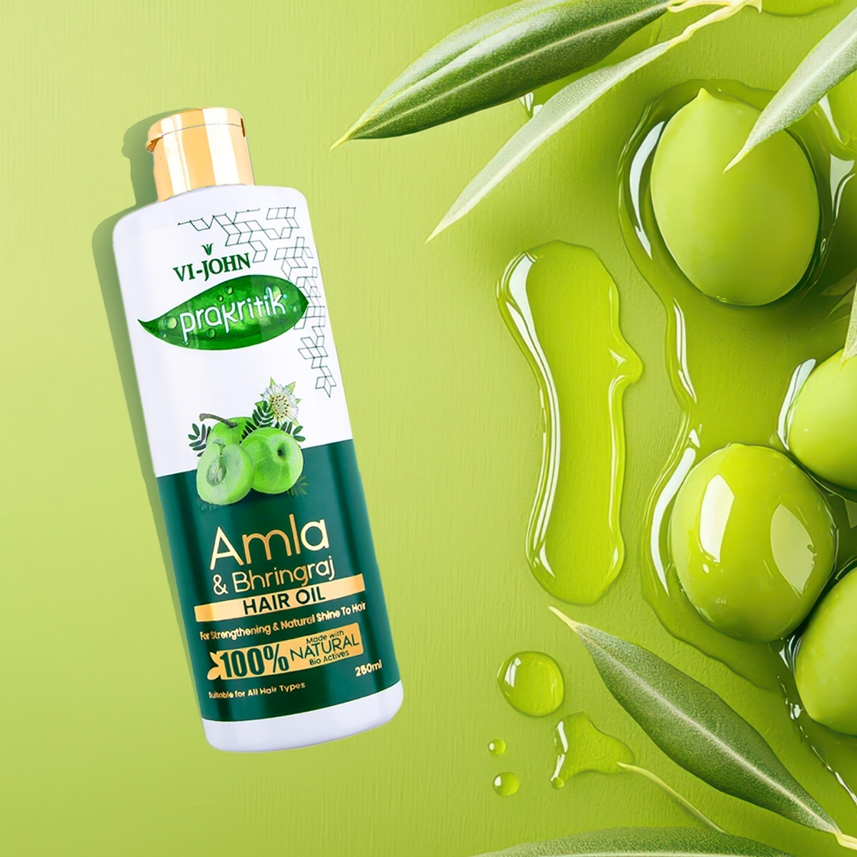 PRAKRITIK ACEITE CAPILAR AMLA Y POLVO AYURVÉDICA 250 ML - 3
