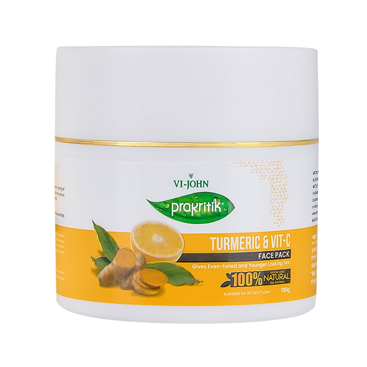 PRAKRITIK MASCARILLA FACIAL TURMERIC Y VIT C 100 GR - 1