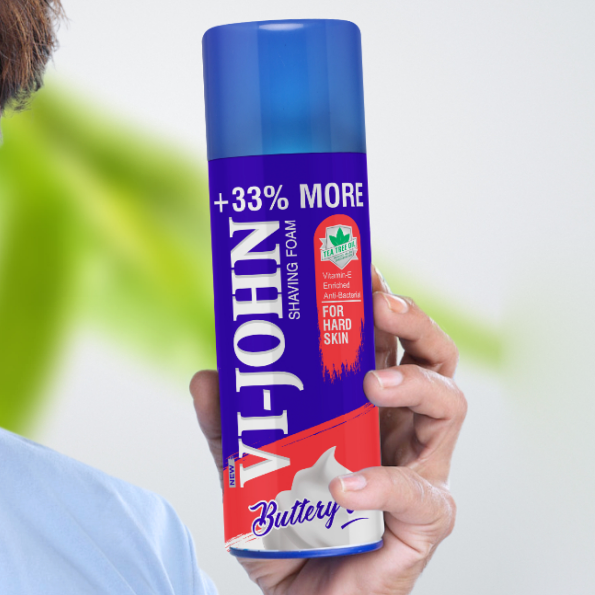 VI-JOHN ESPUMA DE AFEITAR PIEL DURA 400 GR - 2