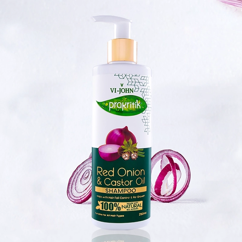PRAKRITIK SHAMPOO CEBOLLA EN COLOR ROJO Y CASTOR 250 ML - 2