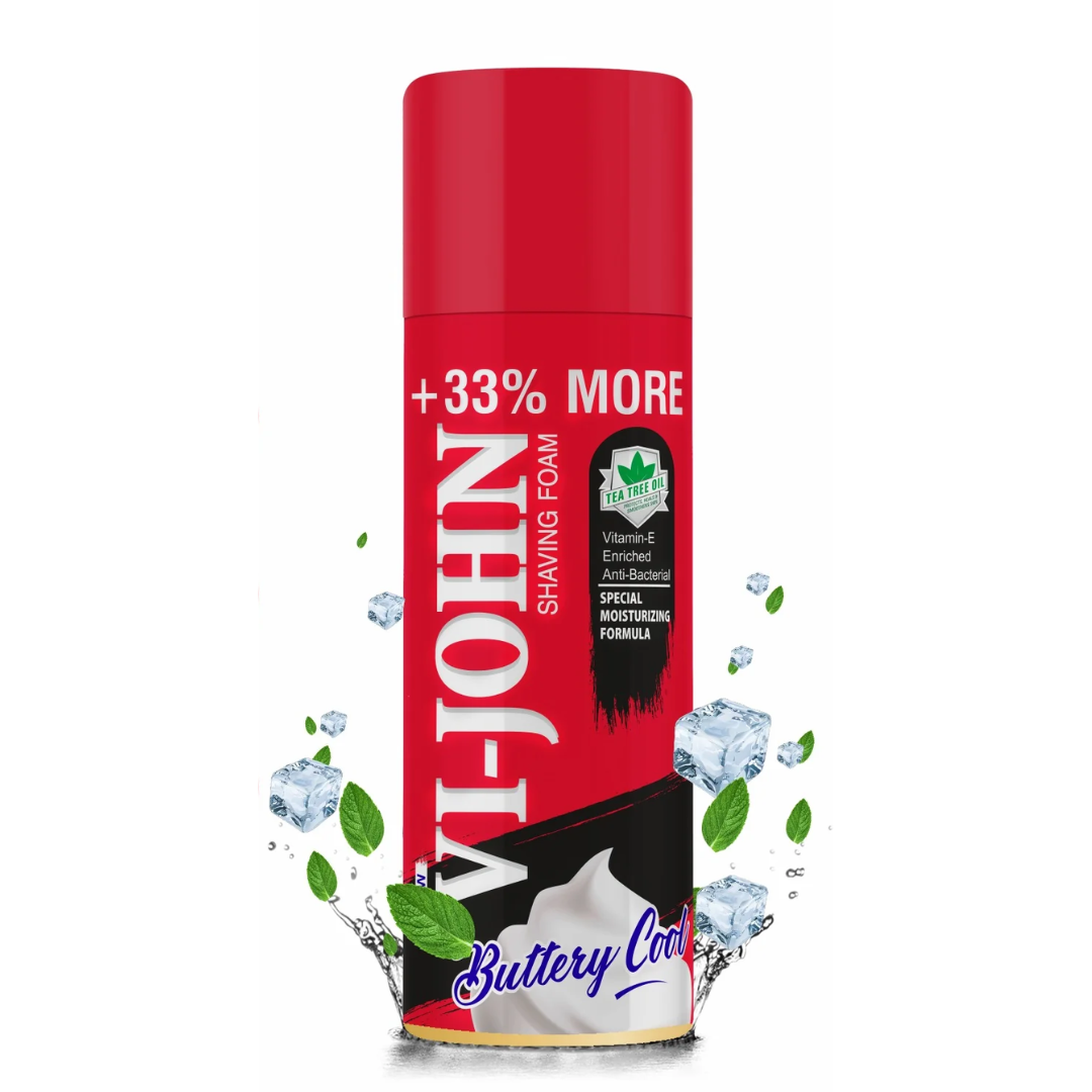 VI-JOHN ESPUMA DE AFEITAR VIT E ANTI BACTERIAL 400 GR - 1