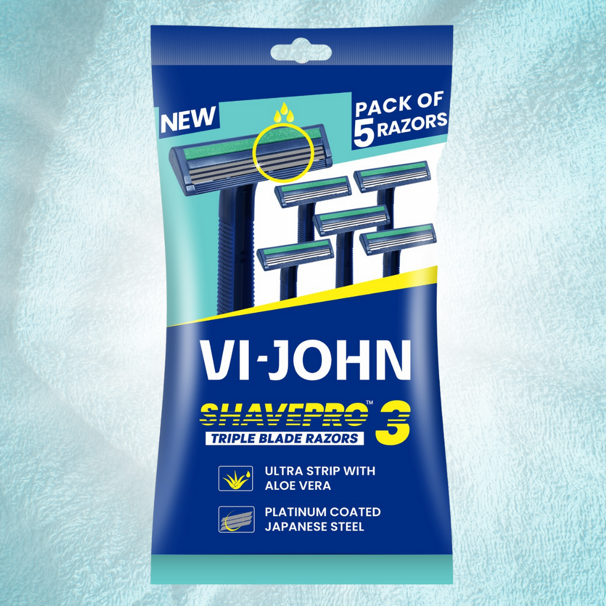MAQUINA DE AFEITAR DESECHABLE ALOE VERA X 5 TRIPLE HOJILLA - 2