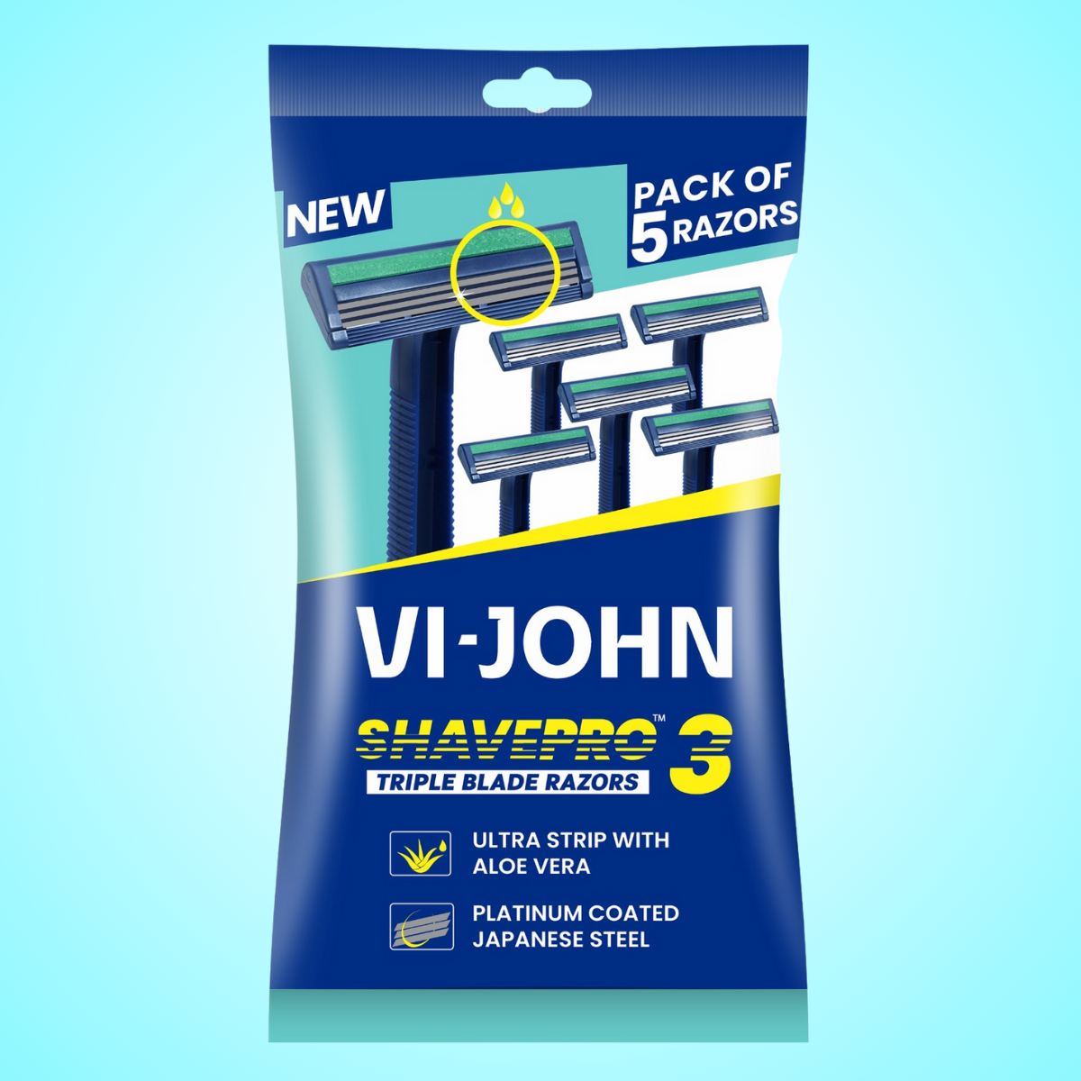 MAQUINA DE AFEITAR DESECHABLE ALOE VERA X 5 TRIPLE HOJILLA - 3