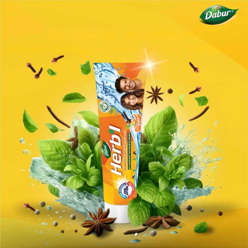 DABUR HERB´L PASTA DENTAL CLOVE GEL + CEPILLO 150GR - 2