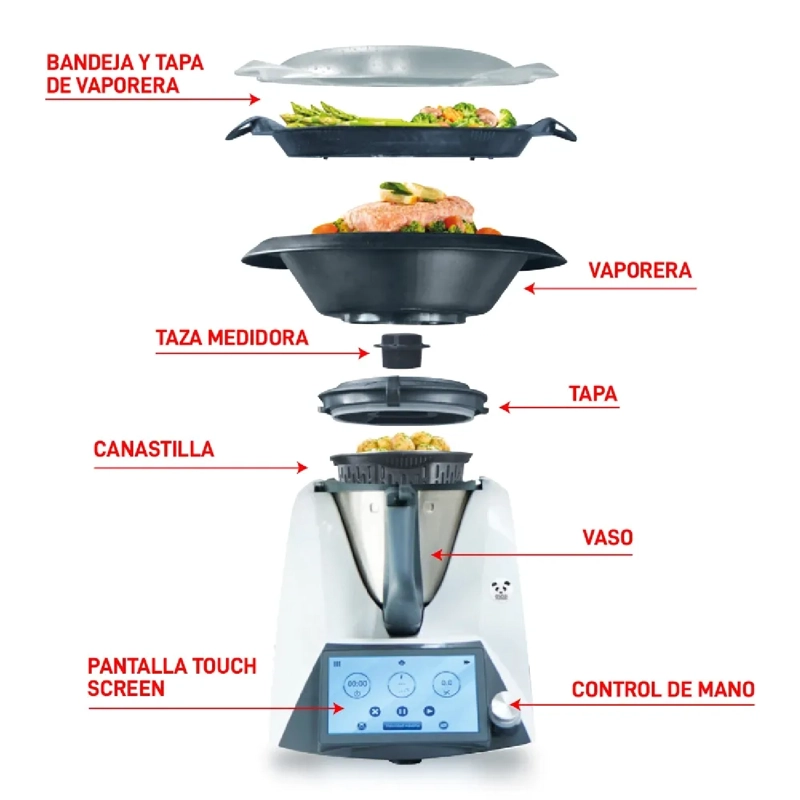ROBOT DE COCINA OSOJI MIX OM6 CON PANTALLA TACTIL Y WIFI - 3