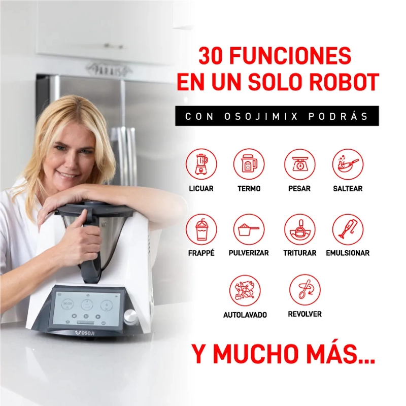 ROBOT DE COCINA OSOJI MIX OM6 CON PANTALLA TACTIL Y WIFI - 4