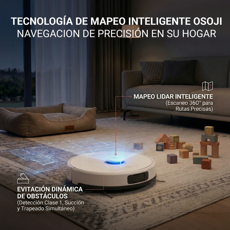 OSOJI D2000 PRO - ROBOT ASPIRADORA Y TRAPEADORA CON ESTACION DE AUTOLAVADO - 4