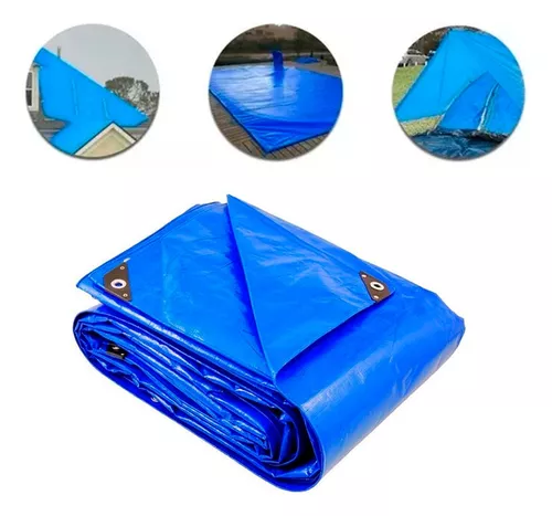 LONAS IMPERMEABLE 5X5 METROS CARPA MULTIUSOS CON OJALES - 1