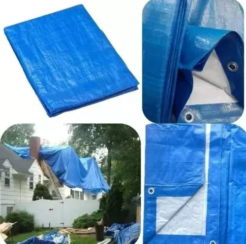 LONAS IMPERMEABLE 5X5 METROS CARPA MULTIUSOS CON OJALES - 2