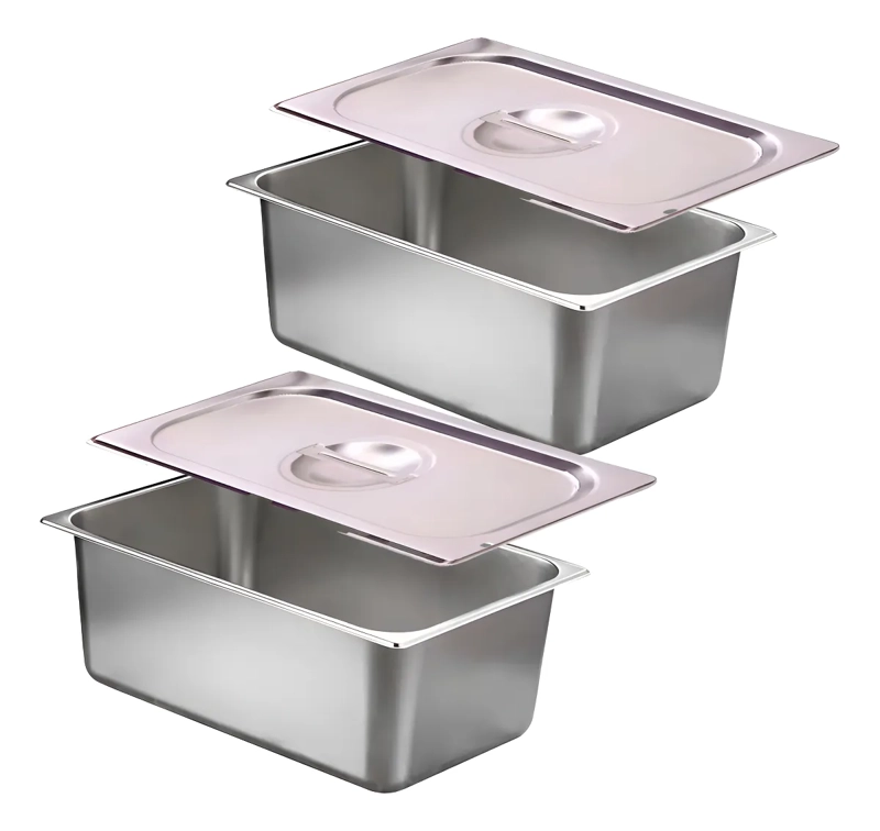 SET X2 CONTENEDORES GASTRONOMICOS CAMBRO 53cmx32.5cm + TAPAS | MAXIMA DURABILIDAD - 4