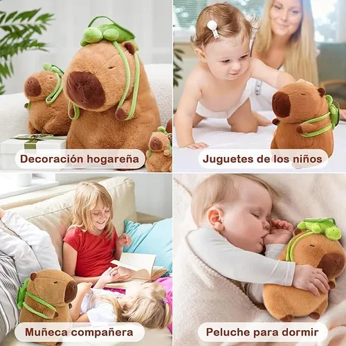 MUÑECO DECORATIVO PELUCHE CAPIBARA PELUCHE REALISTA Y LINDO - 4
