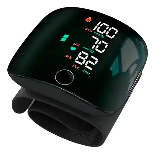 MONITOR DE PRESIÓN ARTERIAL TENSIÓMETRO DE MUÑECA DIGITAL COLOR NEGRO - 1