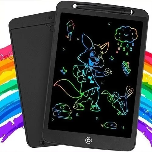 TABLET MAGIC WHITEBOARD PARA NIÑOS, SE APAGA DIGITALMENTE CON UN SOLO TOQUE, COLOR NEGRO - 1