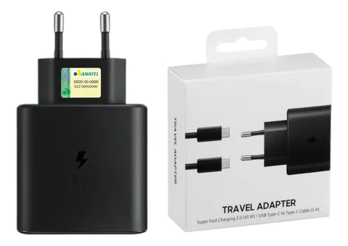 CARGADOR GENÉRICA 45W USB-C DE PARED CON CABLE CARGA SUPER RÁPIDA EN COLOR NEGRO - 2
