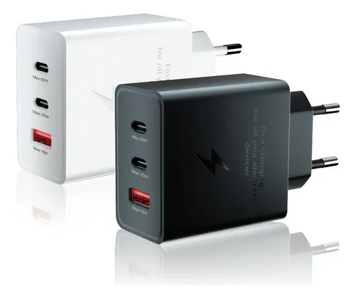 CARGADOR CARGA SUPER RÁPIDA 65W USB C + USB + - 1