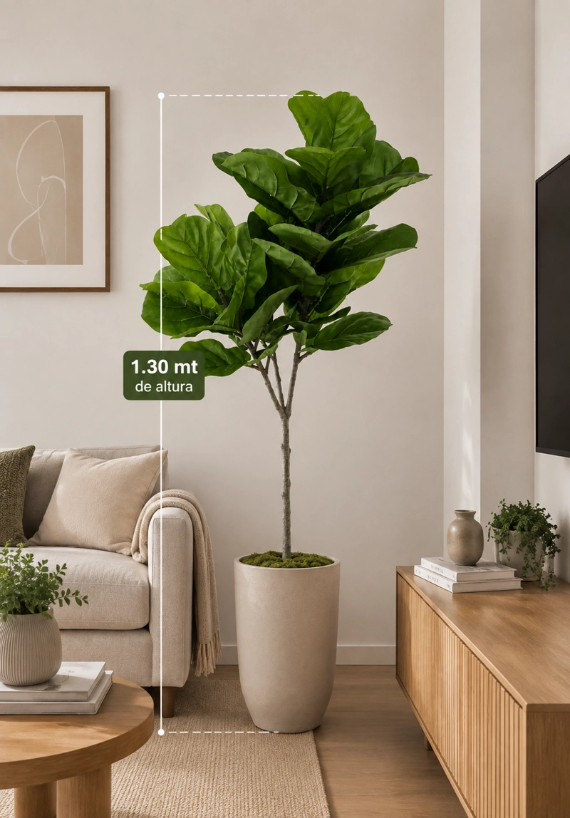 LYRATA FICUS PLANTA ARTIFICIAL FLOR DECORACION ARBOL 1.30M - 1