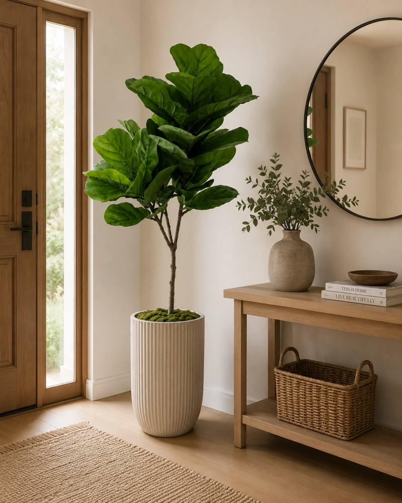 LYRATA FICUS PLANTA ARTIFICIAL FLOR DECORACION ARBOL 1.30M - 3