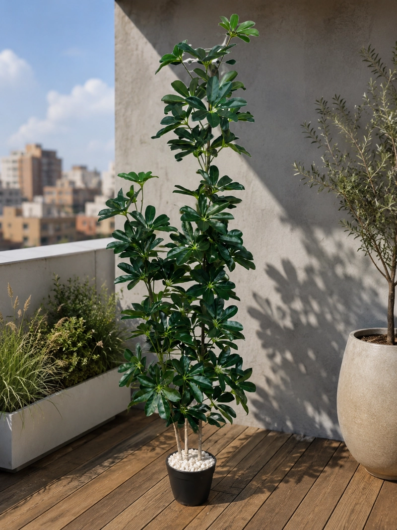 PLANTA ARTIFICIAL SCHEFFLERA HOJA VERDE 160MT ARBUSTO REALIS - 2