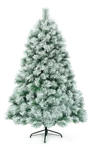 ADORNO ARBOL NAVIDAD DECORACION ARBOLITO NEVADO 210MT AGUJA - 1