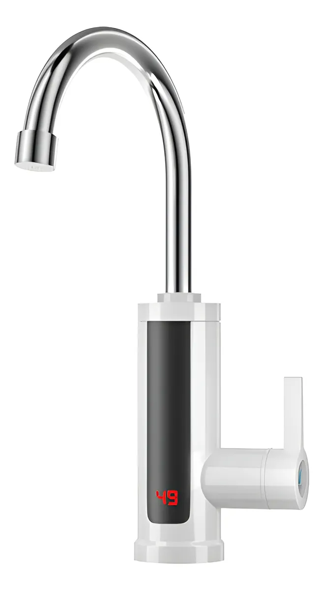 GRIFO MONOCOMANDO ELE CTRICO THEK 3000W BLANCO PARA LAVAPLATOS - 1