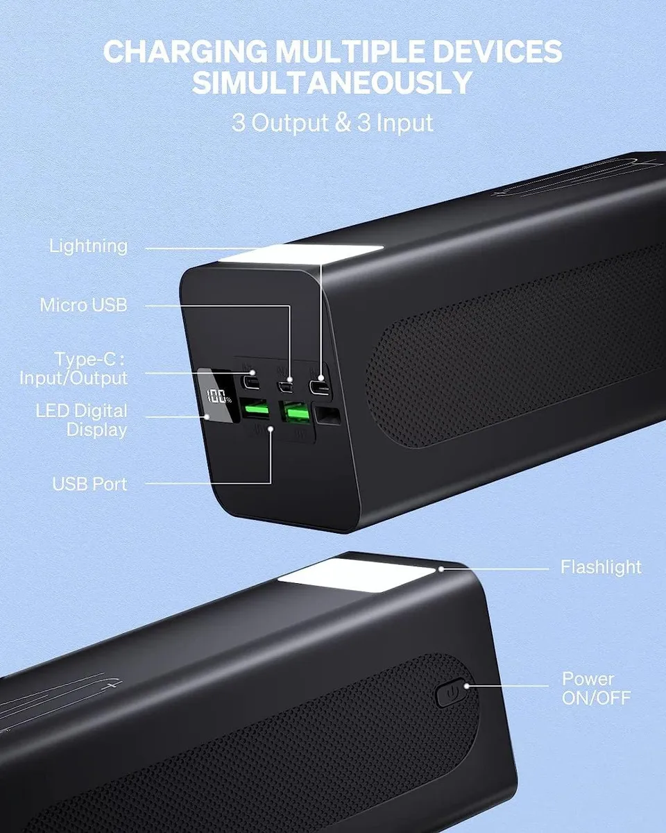POWERBANK 40000MAH CARGA RAPIDA PANTALLA DIGITAL 3 EN 1 - 4
