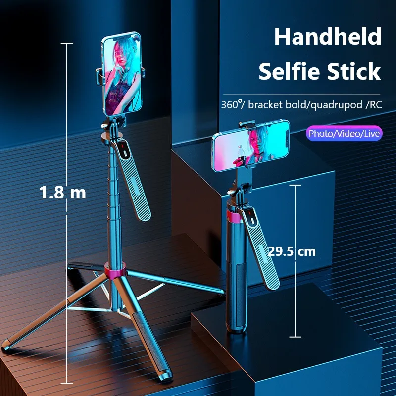 PALO SELFIE TELE FONO FLEXIBLE LUZ LED CONTROL INALAMBRICO - 6