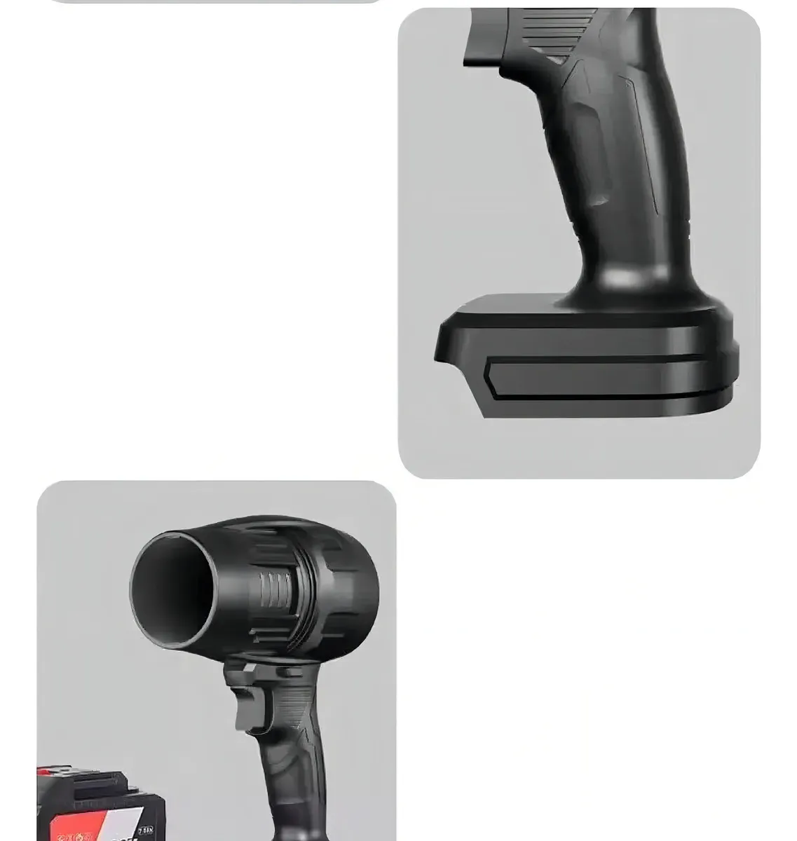 SOPLADOR INALAMBRICO 1050W TURBINA POTENTE BATERIA 18V THEK NEGRO - 4