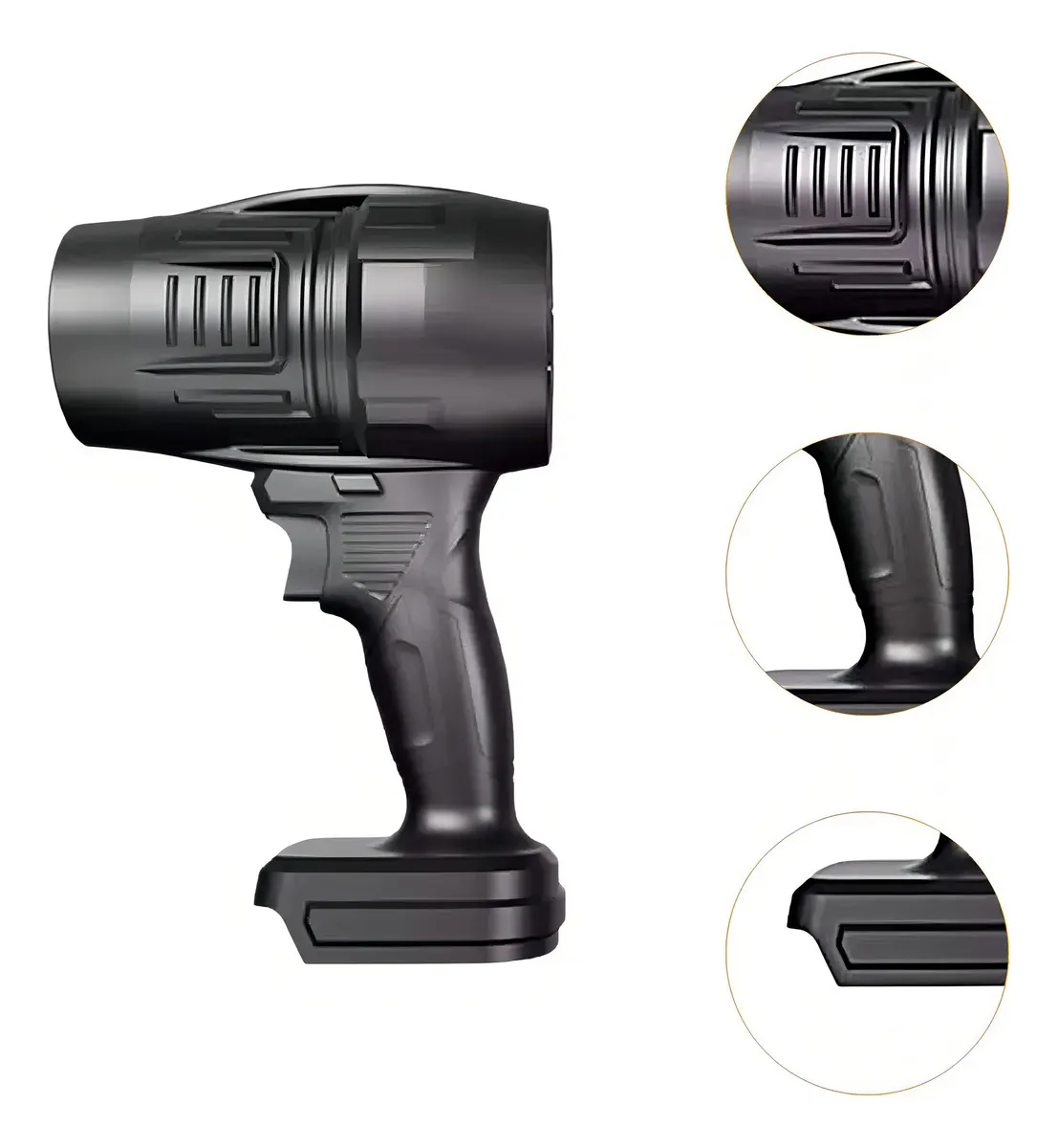 SOPLADOR INALAMBRICO 1050W TURBINA POTENTE BATERIA 18V THEK NEGRO - 6