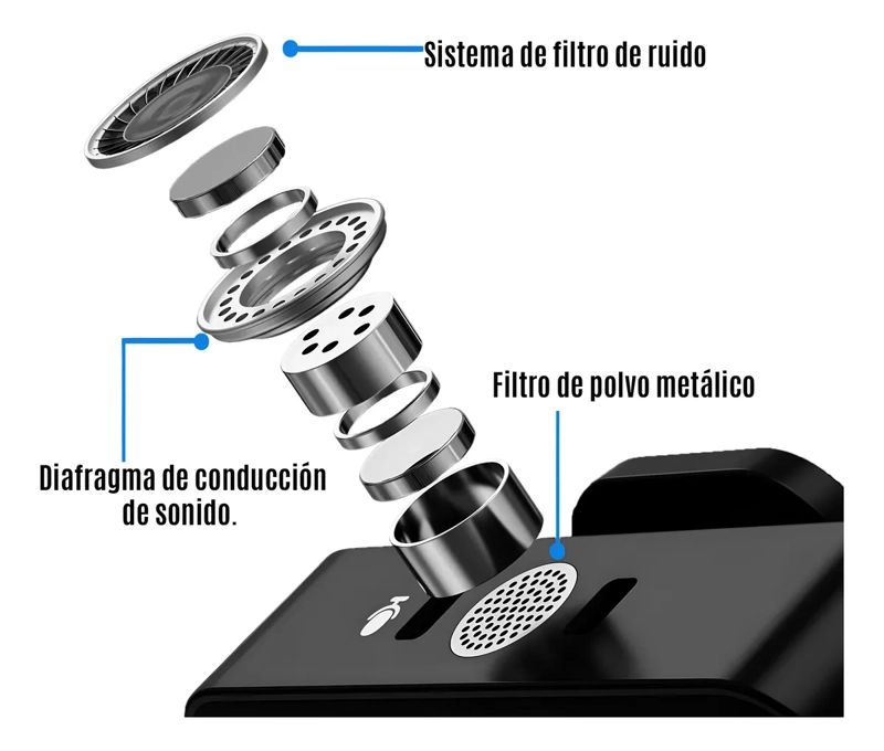 PACK 2 MICROFONOS INALAMBRICO 3 EN 1 PARA IPHONE ANDROID PC COLOR NEGRO - 4