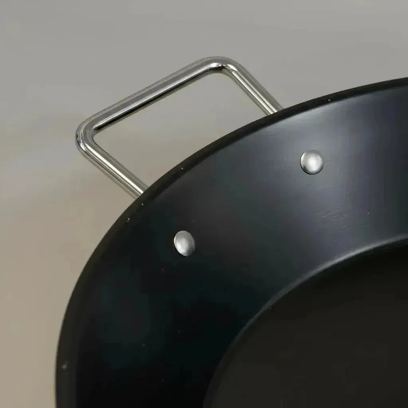 PAELLERA ACERO CARBONO 42CM CON ASAS COCINA ESPAÑOLA - 4