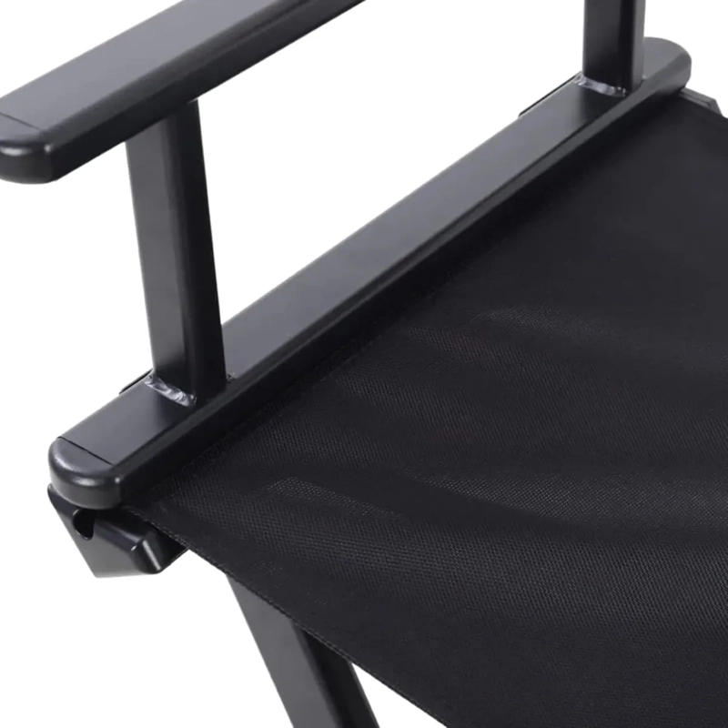 SILLA MAQUILLAJE BARBERIA PLEGABLE RESISTENTE PROFESIONAL NEGRO FIJO CUADRADA - 7