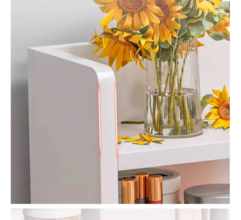 TOCADOR VERTICAL COMPACTO CON ESPEJO LED OCULTO THEK - 5