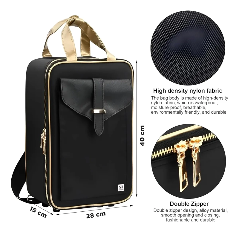 BOLSO MAQUILLAJE GRANDE ORGANIZADOR COSME TICO CON DIVISIONES - 1